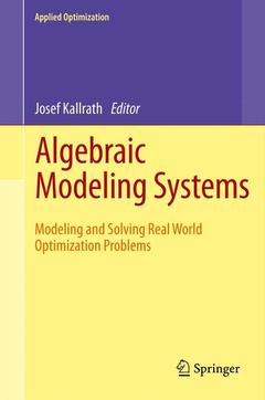 Couverture de l’ouvrage Algebraic Modeling Systems