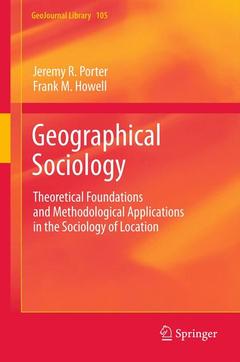 Couverture de l’ouvrage Geographical Sociology
