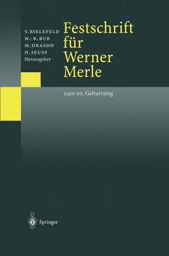 Couverture de l’ouvrage Festschrift für Werner Merle