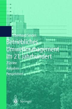 Couverture de l’ouvrage Betriebliches Umweltmanagement im 21. Jahrhundert