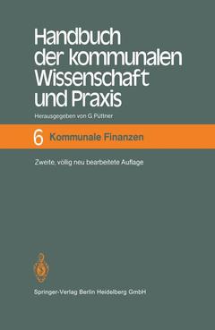 Couverture de l’ouvrage Handbuch der kommunalen Wissenschaft und Praxis