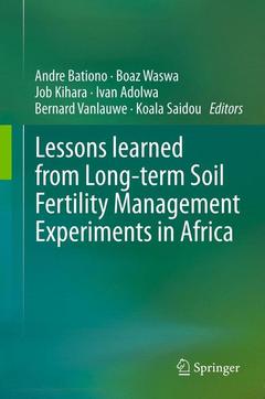 Cover of the book Lessons learned from Long-term Soil Fertility Management Experiments in Africa