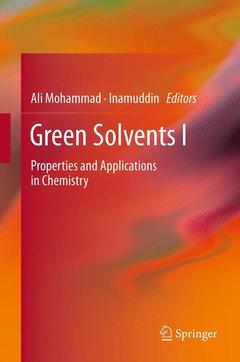 Couverture de l’ouvrage Green Solvents I