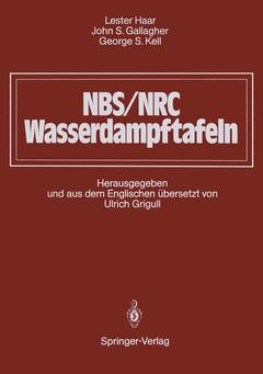 Couverture de l’ouvrage NBS/NRC Wasserdampftafeln