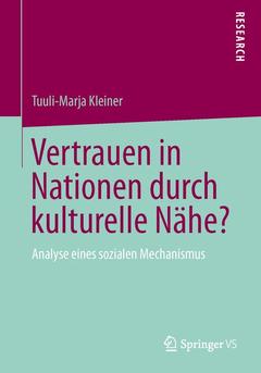 Cover of the book Vertrauen in Nationen durch kulturelle Nähe?