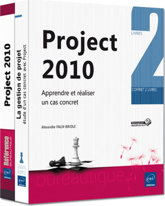 Couverture de l’ouvrage Project 2010 - Coffret de 2 livres : Apprendre et réaliser un cas concret