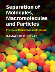 Couverture de l’ouvrage Separation of Molecules, Macromolecules and Particles