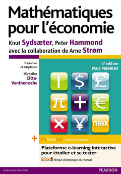 Cover of the book MATHEMATIQUES POUR L'ECONOMIE 4E. PACK PREMIUM FR (PAPERBOOK+ETEXT+IMML)