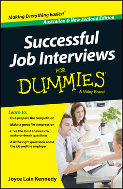 Couverture de l’ouvrage Successful Job Interviews For Dummies - Australia / NZ