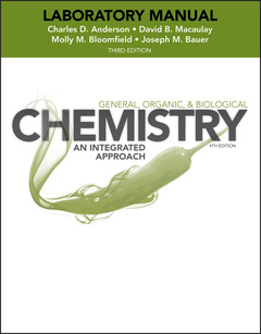 Couverture de l’ouvrage Laboratory Experiments to Accompany General, Organic and Biological Chemistry