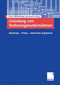 Cover of the book Gründung von Technologieunternehmen