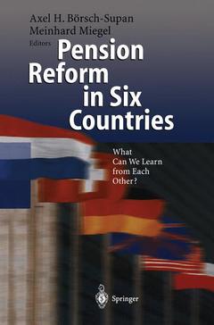 Couverture de l’ouvrage Pension Reform in Six Countries