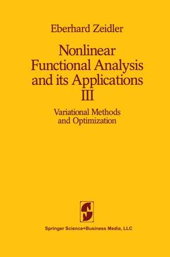 Cover of the book Nonlinear Functional Analysis and its Applications