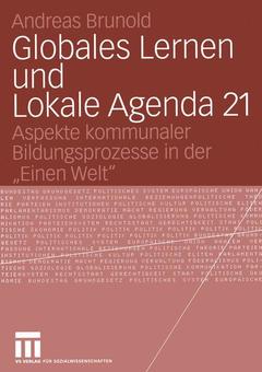 Couverture de l’ouvrage Globales Lernen und Lokale Agenda 21