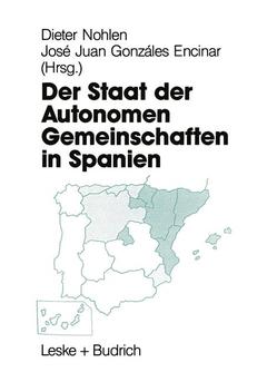 Couverture de l’ouvrage Der Staat der Autonomen Gemeinschaften in Spanien