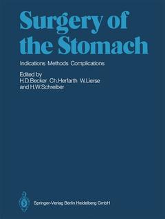 Couverture de l’ouvrage Surgery of the Stomach