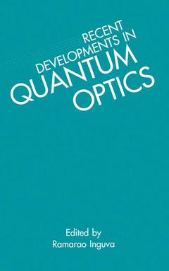 Couverture de l’ouvrage Recent Developments in Quantum Optics