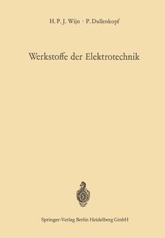 Couverture de l’ouvrage Werkstoffe der Elektrotechnik