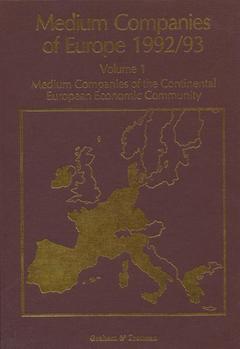 Couverture de l’ouvrage Medium Companies of Europe 1992/93