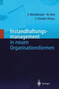 Couverture de l’ouvrage Instandhaltungsmanagement in neuen Organisationsformen
