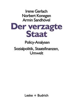 Couverture de l’ouvrage Der verzagte Staat — Policy-Analysen