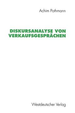 Couverture de l’ouvrage Diskursanalyse von Verkaufsgesprächen