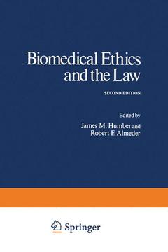 Couverture de l’ouvrage Biomedical Ethics and the Law