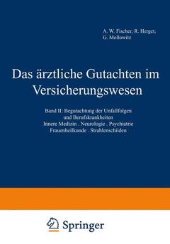 Couverture de l’ouvrage Das ärztliche Gutachten im Versicherungswesen