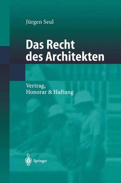 Couverture de l’ouvrage Das Recht des Architekten