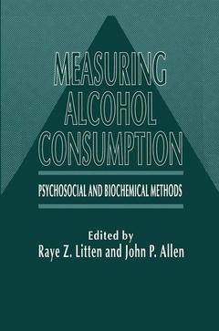 Couverture de l’ouvrage Measuring Alcohol Consumption