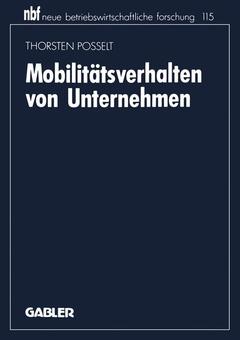 Couverture de l’ouvrage Mobilitätsverhalten von Unternehmen
