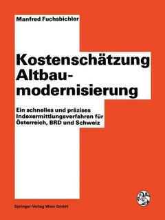 Cover of the book Kostenschätzung Altbaumodernisierung