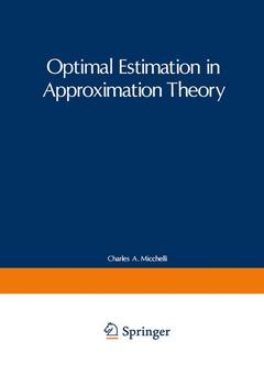 Couverture de l’ouvrage Optimal Estimation in Approximation Theory