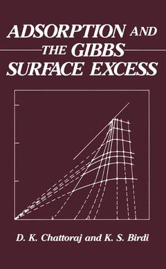 Couverture de l’ouvrage Adsorption and the Gibbs Surface Excess