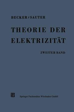Couverture de l’ouvrage Theorie der Elektrizität