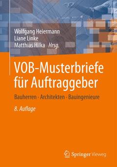 Couverture de l’ouvrage VOB-Musterbriefe für Auftraggeber