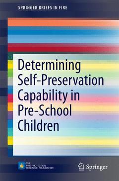 Couverture de l’ouvrage Determining Self-Preservation Capability in Pre-School Children