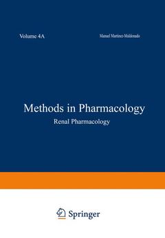 Couverture de l’ouvrage Methods in Pharmacology