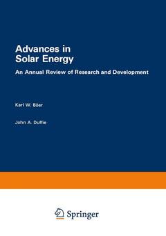 Couverture de l’ouvrage Advances in Solar Energy