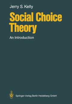 Couverture de l’ouvrage Social Choice Theory