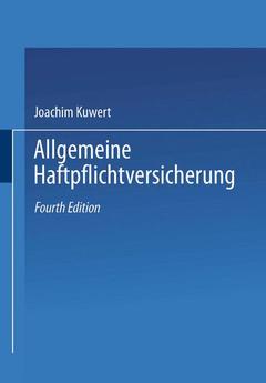 Couverture de l’ouvrage Allgemeine Haftpflichtversicherung