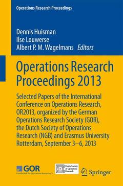Cover of the book Operations Research Proceedings 2013