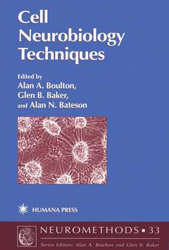Couverture de l’ouvrage Cell Neurobiology Techniques