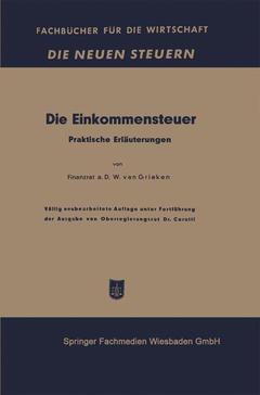 Couverture de l’ouvrage Die Einkommensteuer