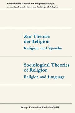 Cover of the book Zur Theorie der Religion / Sociological Theories of Religion