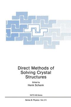 Couverture de l’ouvrage Direct Methods of Solving Crystal Structures