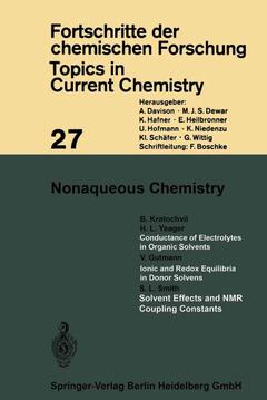 Couverture de l’ouvrage Nonaqueous Chemistry