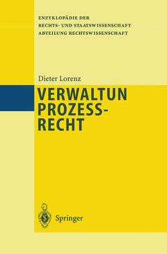 Couverture de l’ouvrage Verwaltungsprozeßrecht