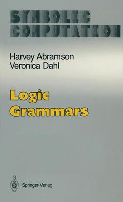 Couverture de l’ouvrage Logic Grammars