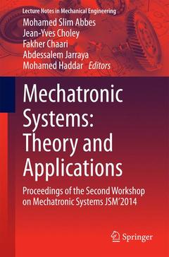 Couverture de l’ouvrage Mechatronic Systems: Theory and Applications